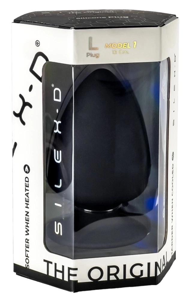 Silexd Plug czarny 13 cm – termoaktywny model anatomiczny Silexpan z regulacją twardości