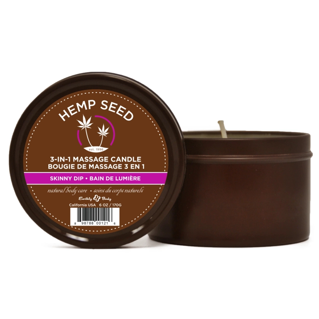 Earthly Body Skinny Dip świeca do masażu 3w1, naturalne olejki, 170g