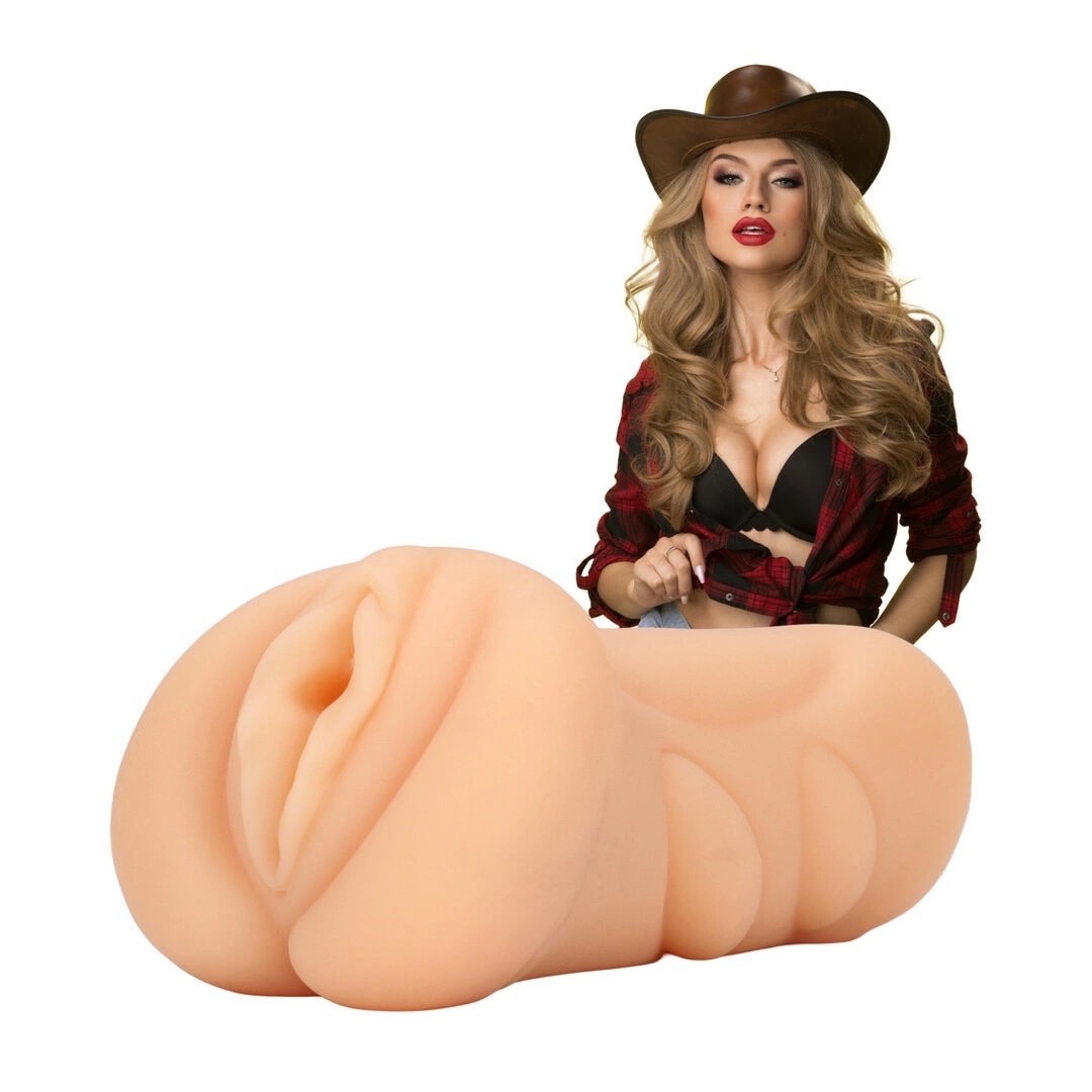 Cowgirl model Pussy – anatomiczna maszyna intymna Flesh TPR, teksturowana powierzchnia
