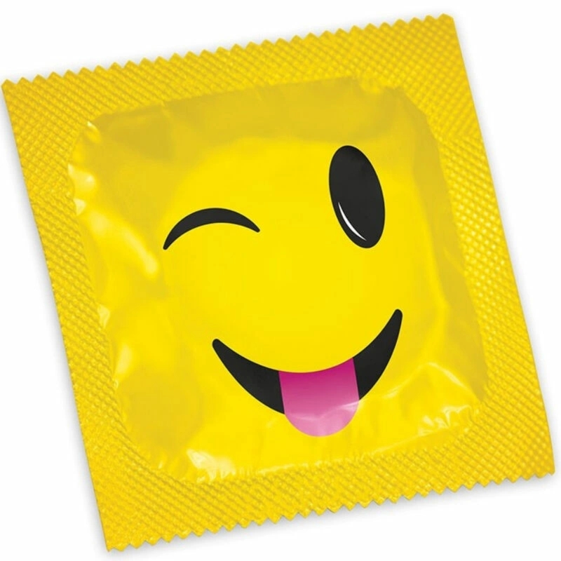 Pasante Smiley Torba 144 sztuki, prezerwatywy lateksowe z kolorowymi wzorami, 54 mm