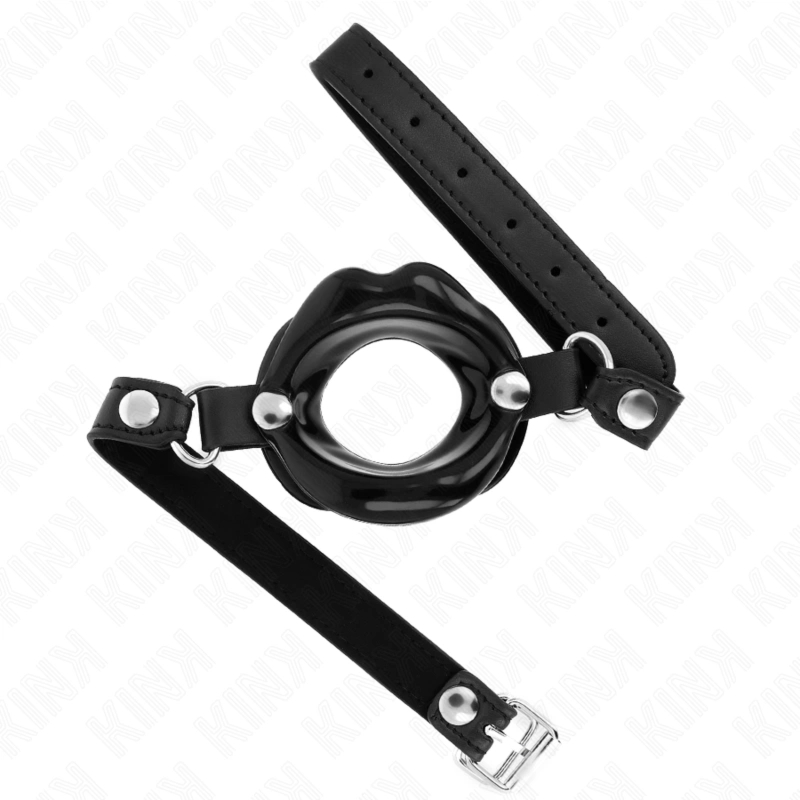 KINK Knebel Usta 8 cm – Czarny pasek skórzany, regulacja 39-58 cm