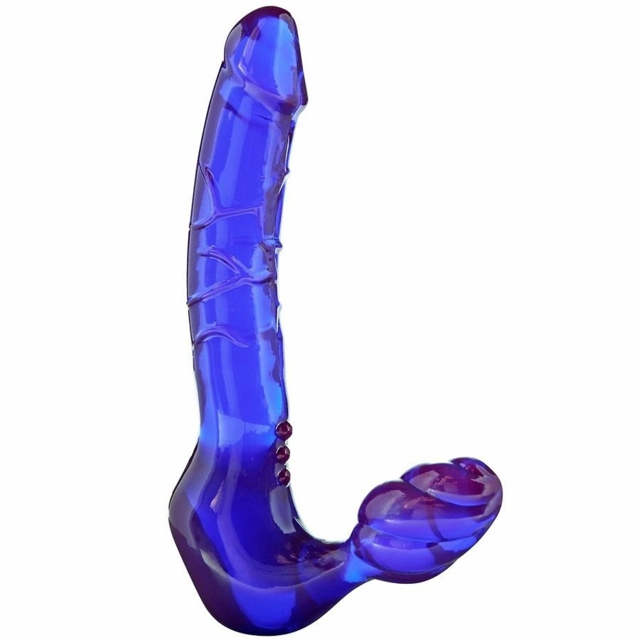 TOYJOY Strapless Strap-On silikonowy system podwójny 24 cm, fioletowy