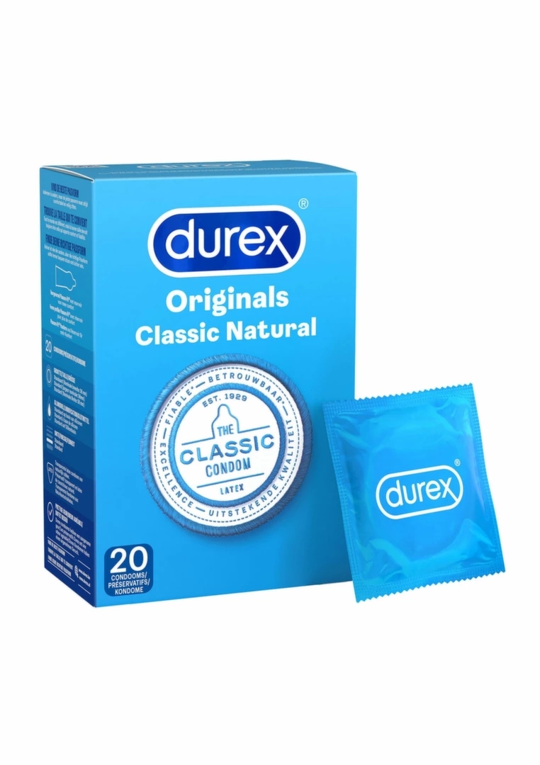 Durex Classic Naturel 3 szt. – prezerwatywy lateksowe, anatomiczne, 56 mm, neutralny zapach