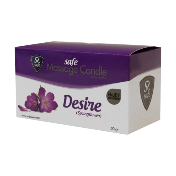 SexShop - Świeca do masażu - Safe Massage Candle Desire Springflower kwiaty