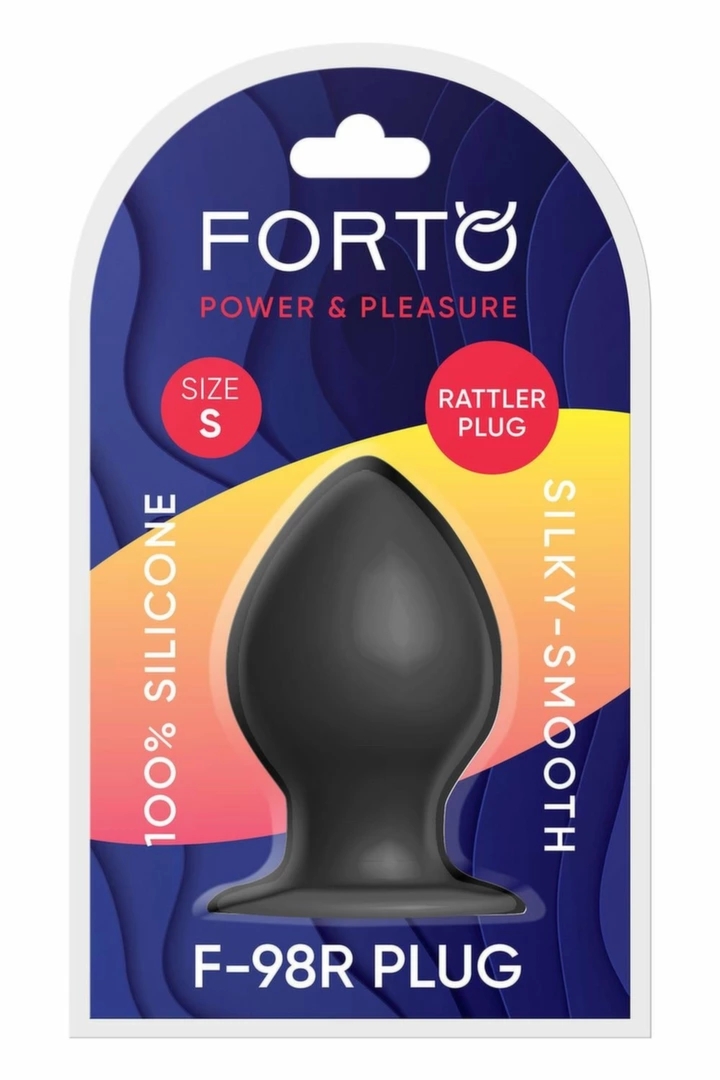FORTO F-98R Rattler Cone Small Black silikonowy stożek z kulką, przyssawka, czarny