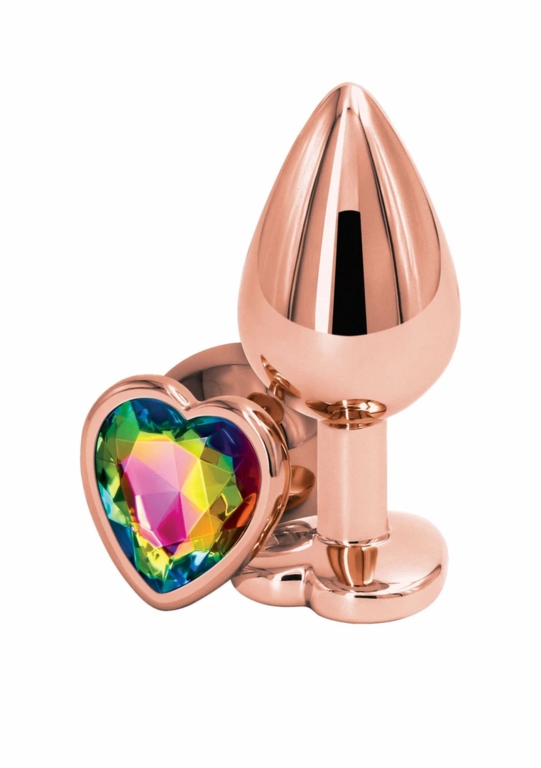 Rear Assets Rose Gold Heart M NS Novelties – aluminiowy model anatomiczny z sercem, średni, chromowany