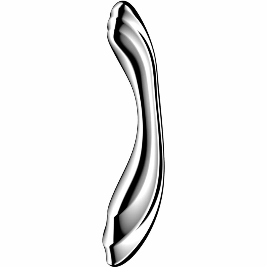 Satisfyer Pure Gravity 2 stalowy dwustronny model z falistą powierzchnią, 20 cm