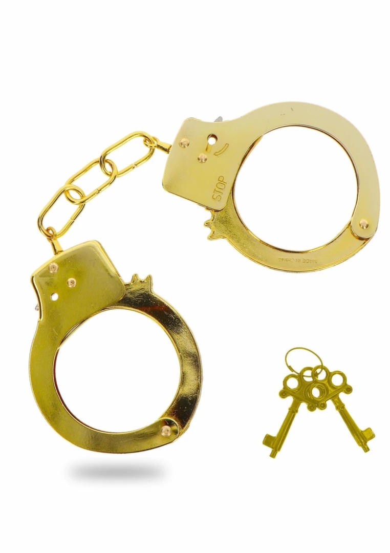 TOYJOY Metal Handcuffs stalowe kajdanki regulowane, srebrne z kluczykami i szybkim zapięciem