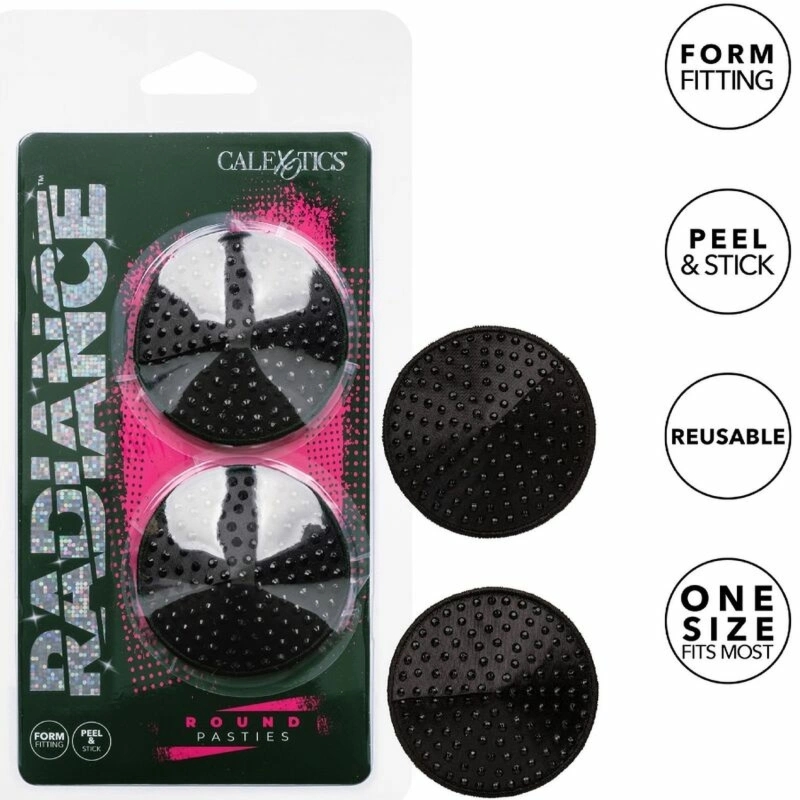 CalExotics Radiance okrągłe zdobione osłony samoprzylepne na skórę, wielokrotnego użytku