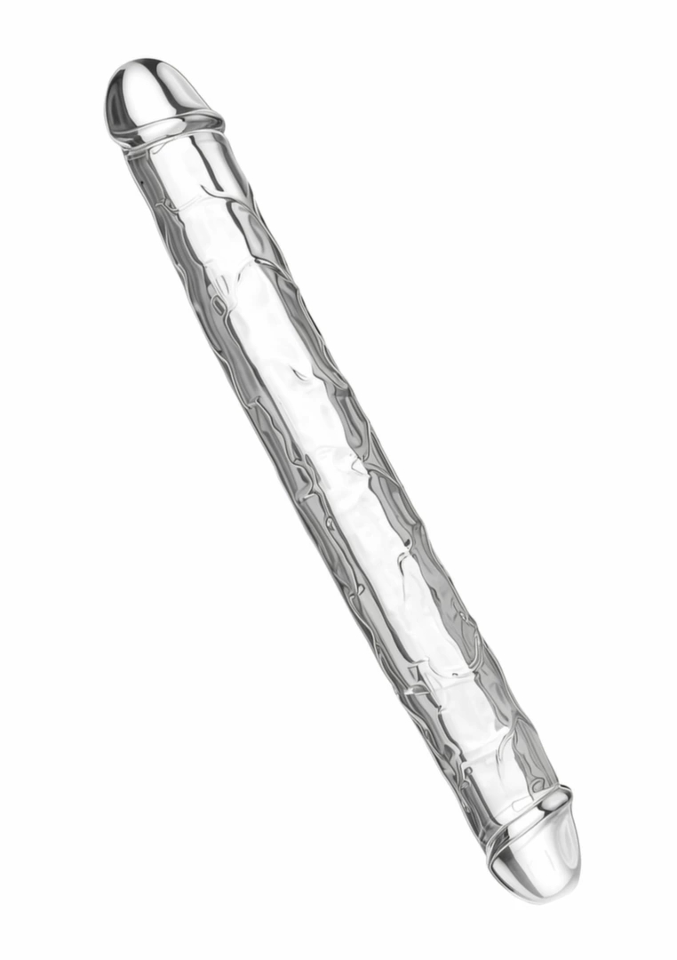 TOYJOY Get Real Clear Double Dong TPE 34,5 cm – przezroczysty, elastyczny model podwójny