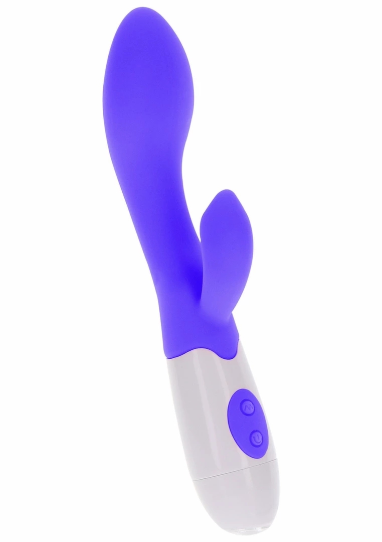 ToyJoy Funky Lover Vibrator silikonowy model z masażerem łechtaczki, 4 tryby, fioletowy