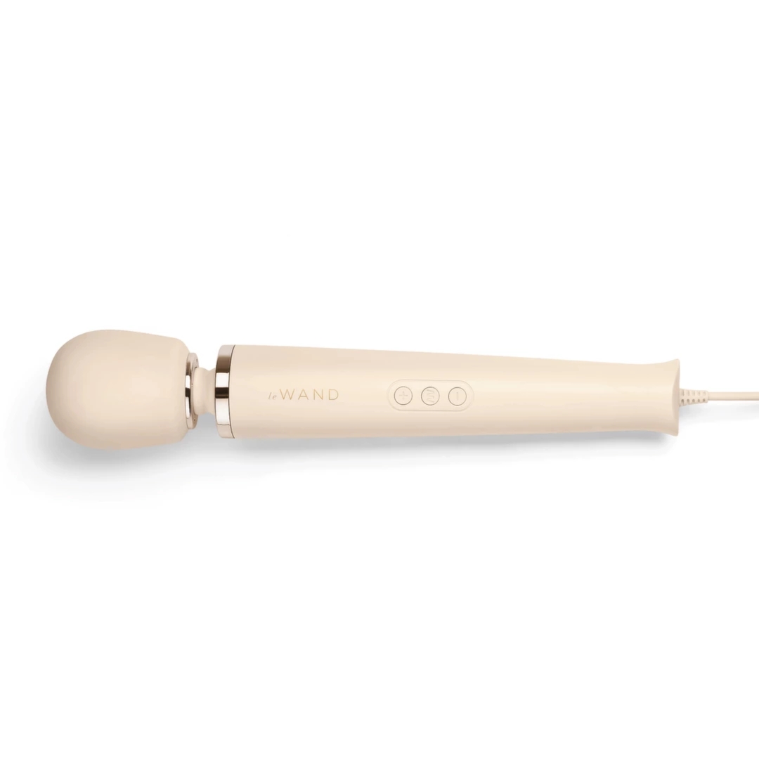 Le Wand Plug-In Massager Cream masażer przewodowy 10 trybów, 6 programów, 245 cm kabel