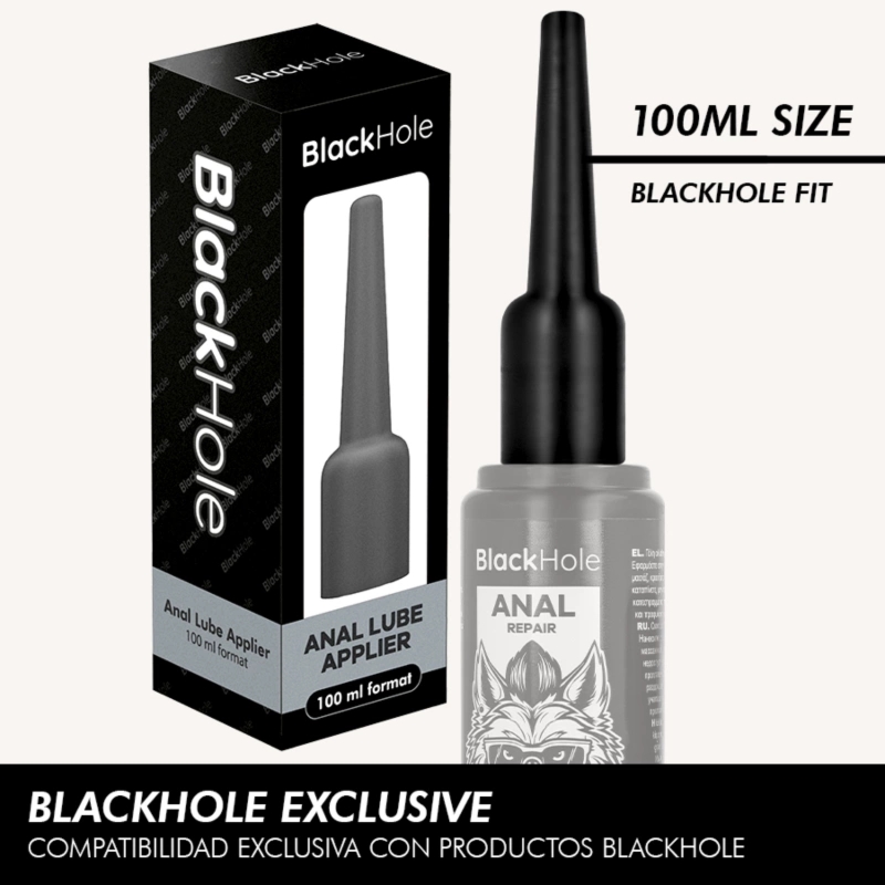 BLACK HOLE aplikator do lubrykantu analnego L, 100 ml, ergonomiczny, precyzyjna aplikacja