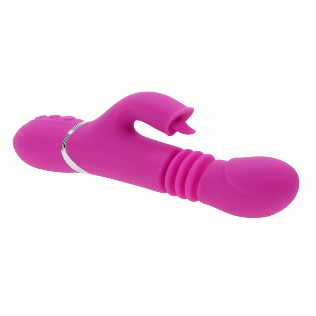Evolved Novelties Pink Dragon – różowy model z funkcją ruchu i wibracji, silikon medyczny
