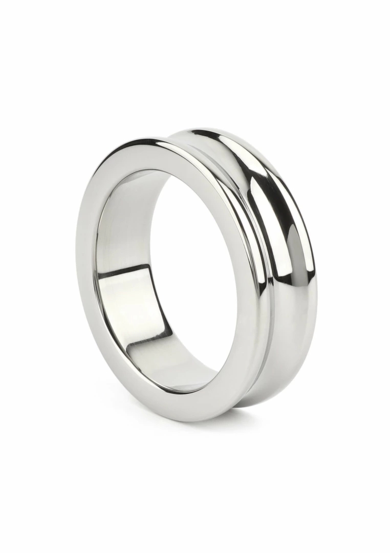 Mr. Steel The Imperator C-Ring 40mm stalowy pierścień anatomiczny, polerowany z podniesioną krawędzią