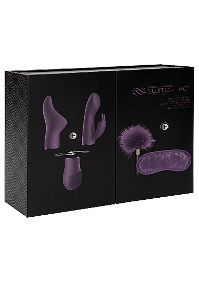 ZESTAW Kit #1 WIBRATOR z wymiennymi nakładkami - Kit #1 - Purple