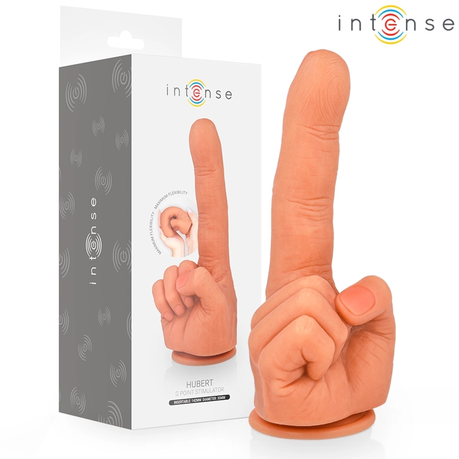 Intense Hubert – elastyczny model dłoni z przyssawką, silikon medyczny, 14,2 cm