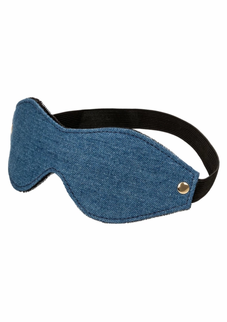 Ride Em Denim Eye Mask opaska na oczy z miękkiego denimu, podwójnie wyściełana, uniwersalna