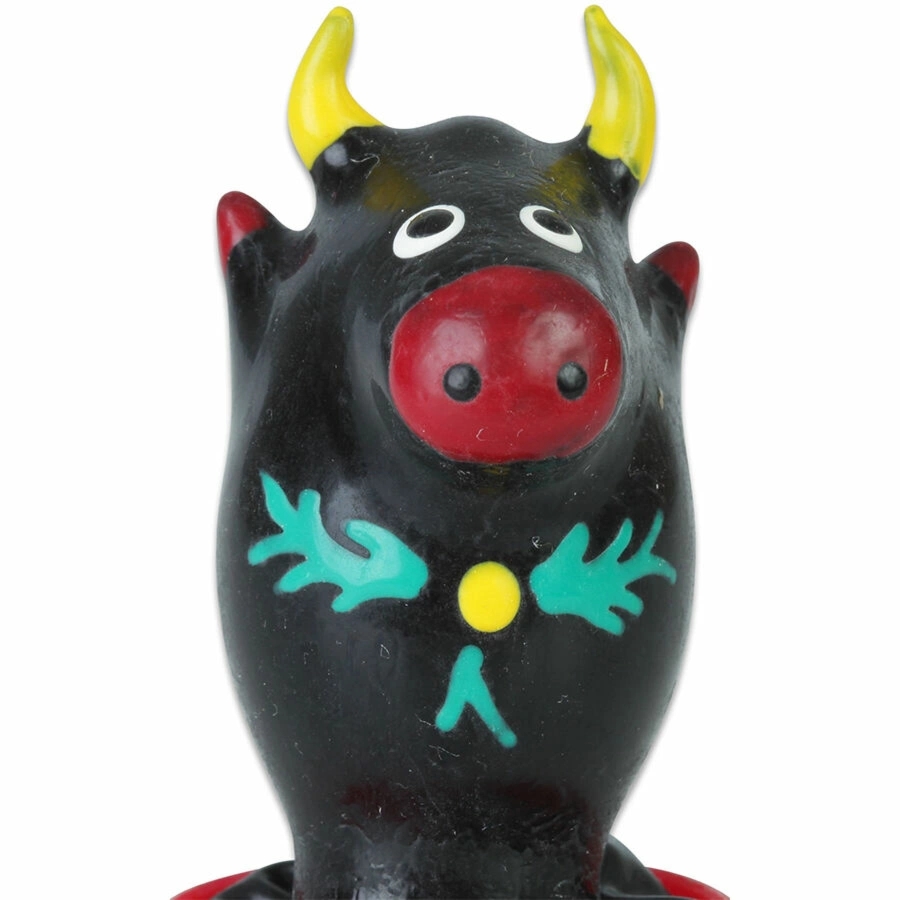 CONDOMERIE Bull Black Model 1 – Ręcznie malowana prezerwatywa artystyczna, czarny motyw, lateks