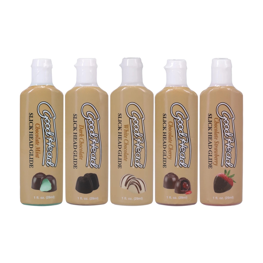Doc Johnson GoodHead Zestaw żeli smakowych 5x29ml, warianty czekoladowe, formuła na bazie wody