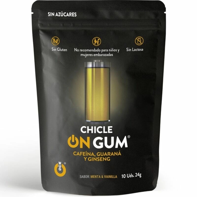 WUG GUM Żeń-szeń Guarana Kofeina Guma Energetyczna 10 szt. – szybkie wsparcie koncentracji