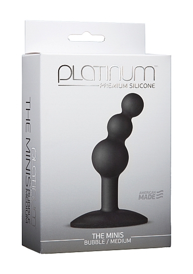SILIKONOWA ZATYCZKA ANALNA BĄBELEK CZARNA 0103-46-BX - The Minis - Bubble - Black - M
