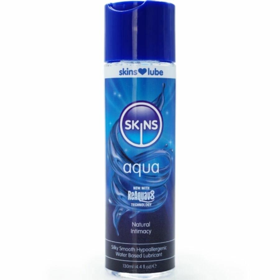 Skins Aqua żel intymny wodny 130 ml, bezzapachowy, hipoalergiczny, technologia ReAquav8