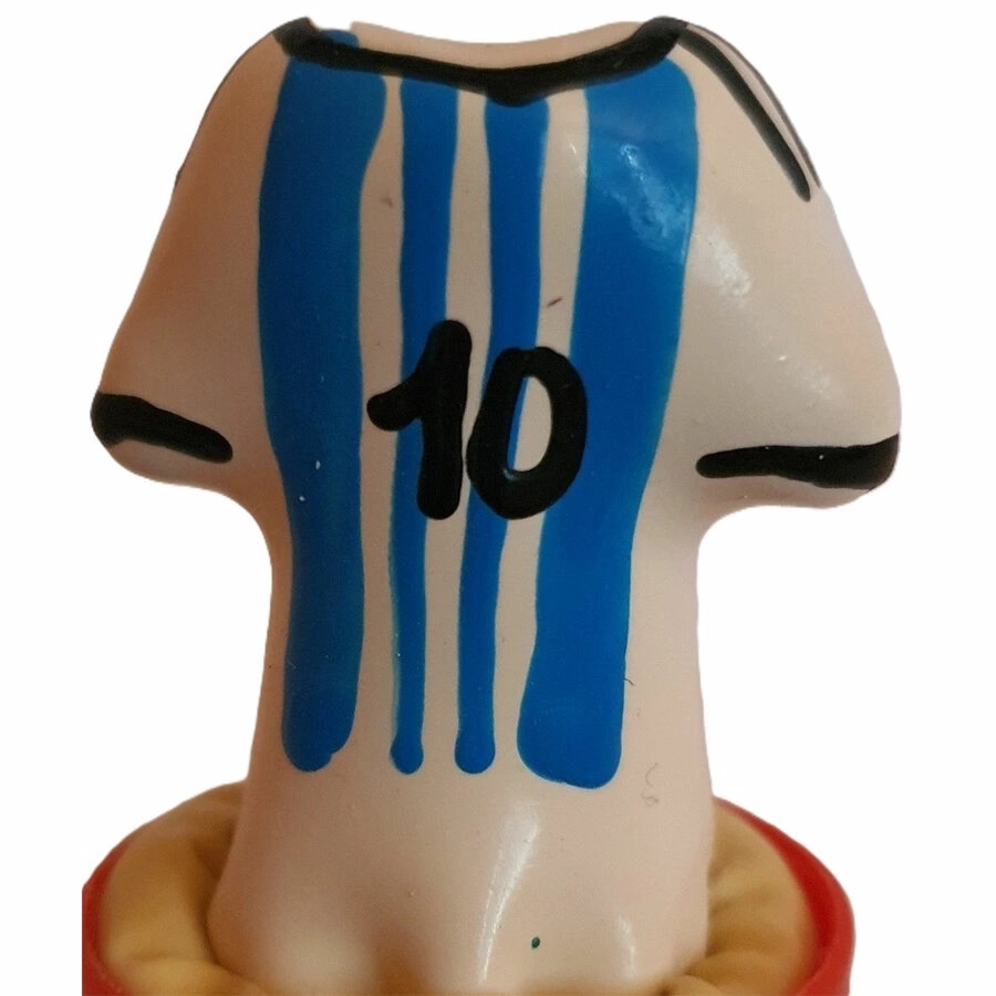 CONDOMERIE Koszulka Messi 10 – Artystyczna Prezerwatywa Ręcznie Malowana, Kolekcjonerska
