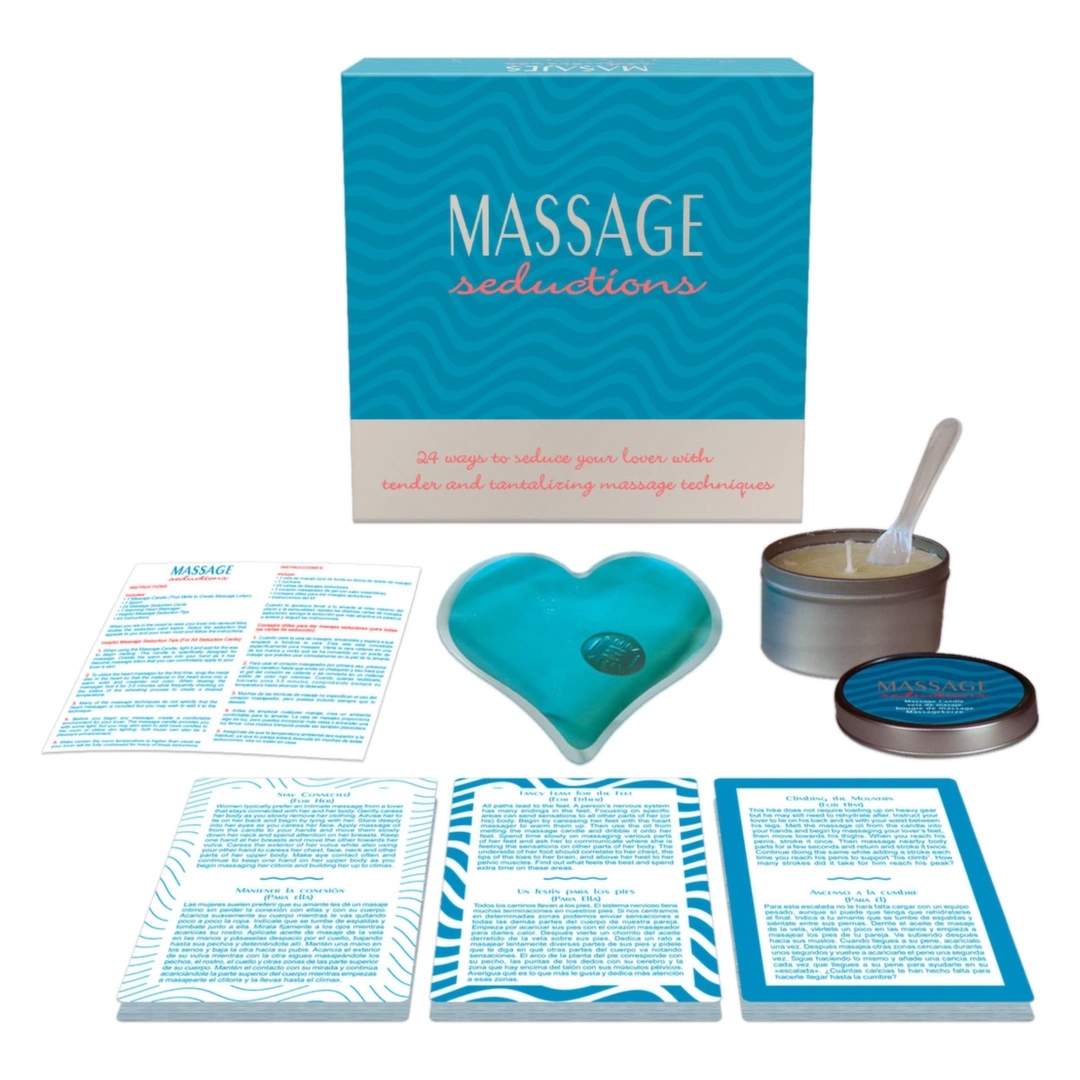 Kheper Games Massage Seductions – gra masażu dla par z 24 kartami technik relaksacyjnych