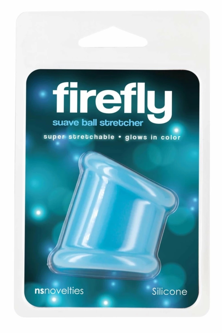 FIREFLY Suave silikonowy pierścień rozciągający, świecący, niebieski, anatomiczny, 14,4 cm