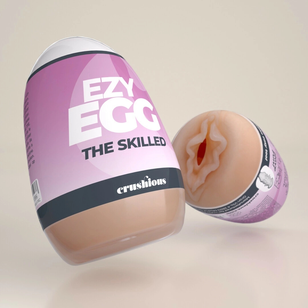 Crushious Ezy Egg The Skilled Fioletowy – kompaktowa maszyna intymna, TPE, ergonomiczny kształt