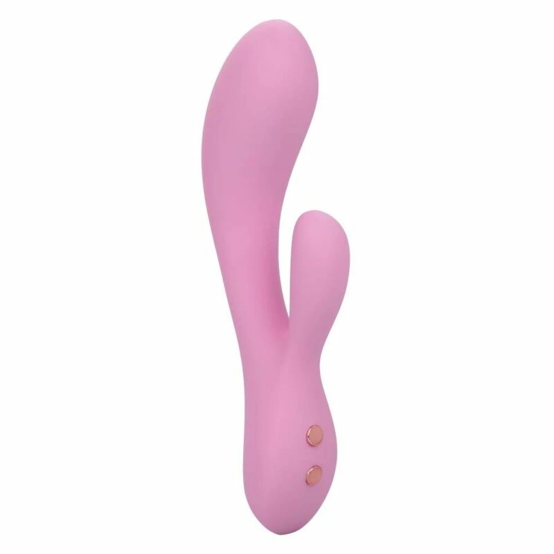 CalExotics Contour Zoie Różowy - Elastyczny podwójny masażer silikonowy, 10 programów, IPX7