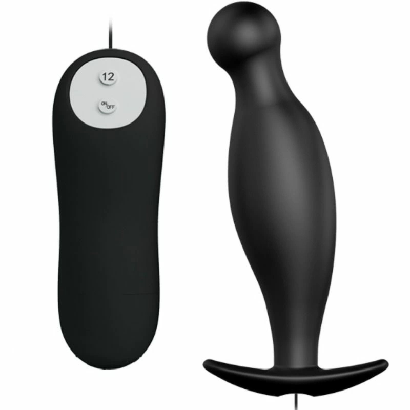 Pretty Love Plug wibracyjny 12 trybów czarny silikonowy z pilotem bezprzewodowym