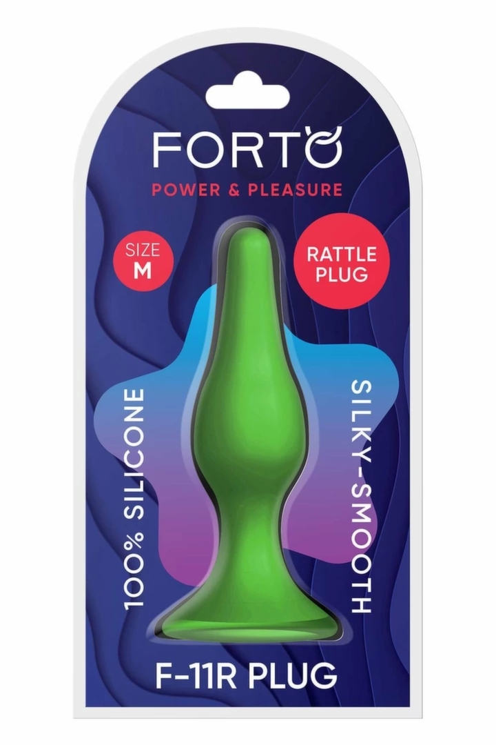 FORTO F-11R RATTLER LUNGO Medium Green silikonowy model z kulką, przyssawka, zielony