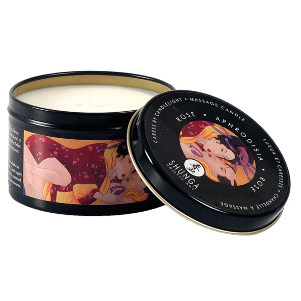 SexShop - Świeca do masażu - Shunga Massage Candle - Róża