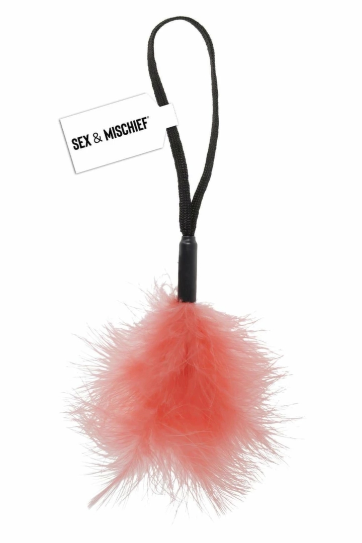 Peach Peaches 'n CreaMe Wrist Feather Tickler brzoskwiniowy z pętlą na nadgarstek, lekka konstrukcja