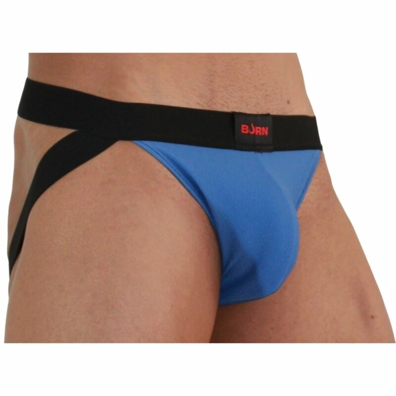 BURN Jock 008 suspensor niebiesko-czarny M – komfortowy pas biodrowy z nowoczesnymi detalami