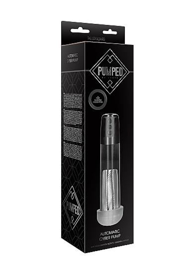 SHOTS pompka DO MASTURBACJI silna erekcja - Automatic Cyber Pump with Masturbation Sleeve - Transparent