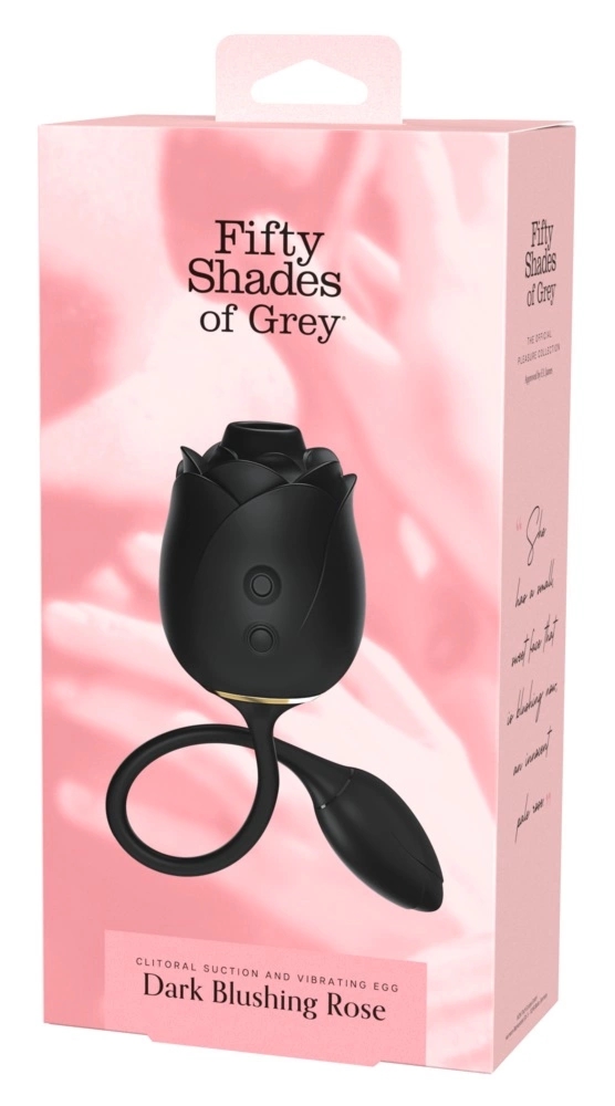 Fifty Shades of Grey Dark Blushing Rose zestaw pulsator i wibrator wodoodporny, 9+10 trybów