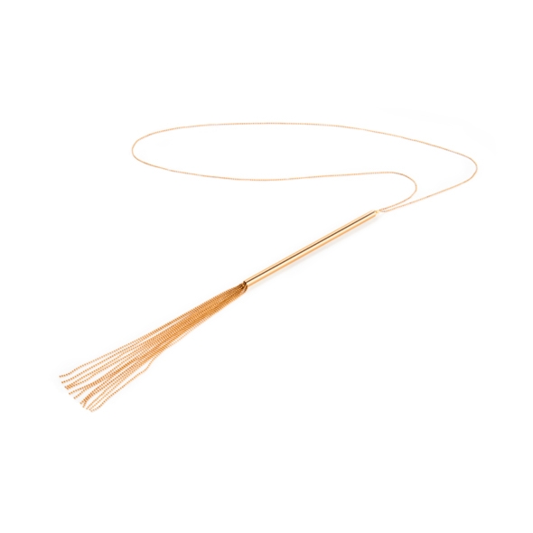 SexShop - Niezwykła ozdoba wisiorek pejcz - Bijoux Indiscrets Magnifique Whip Necklace Złoty