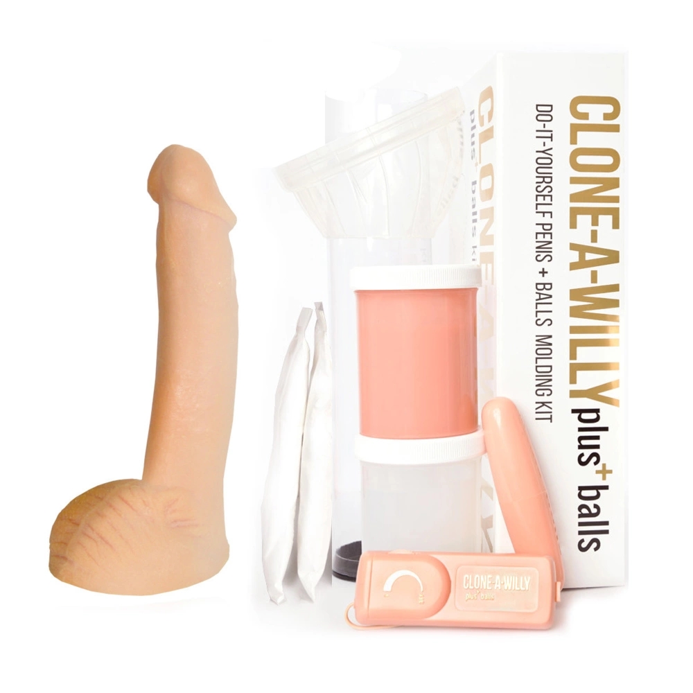 Clone-A-Willy Kit Nude – zestaw do modelowania anatomicznego z silikonem i wibrującą podstawą