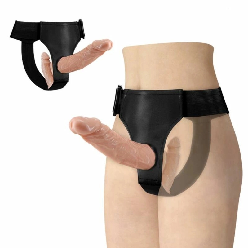 Baile Double Pleasure System z uprzężą, model 1002S, podwójny anatomiczny TPR, kolor naturalny