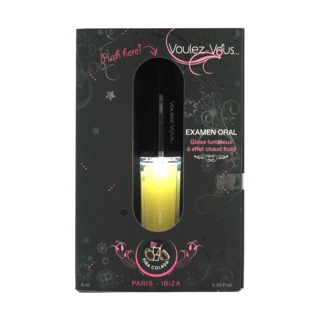 Voulez-Vous Light Gloss Pina Colada – błyszczyk chłodząco-rozgrzewający 9ml, LED i lusterko