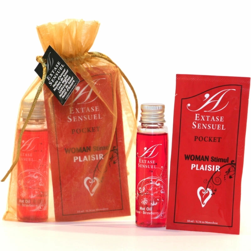 Extase Sensual Set Nuits d'Amour – Zestaw podrożny z olejkiem truskawkowym i formułą stymulującą