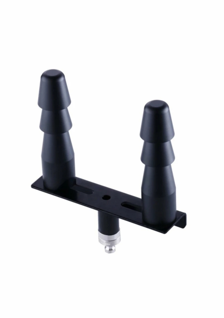 Hismith Double Vac-U-Lock Adapter – podwójny adapter do maszyn intymnych, polerowany metal