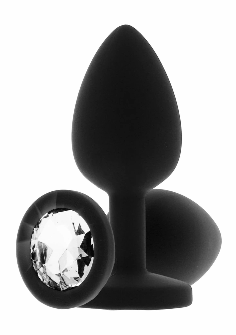 TOYJOY Diamond Booty Jewel Medium – silikonowa maszyna intymna z kryształem, 8 cm