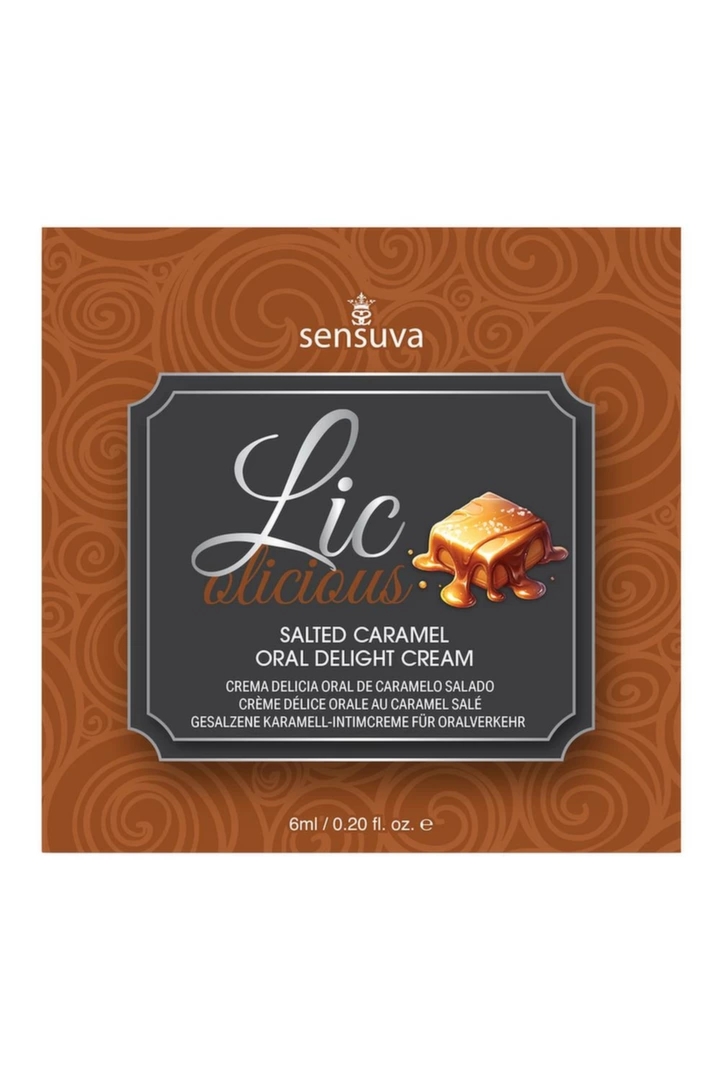 Sensuva Lic-o-Licious Oral Delight Cream Salted Caramel 6ml krem smakowy, słony karmel