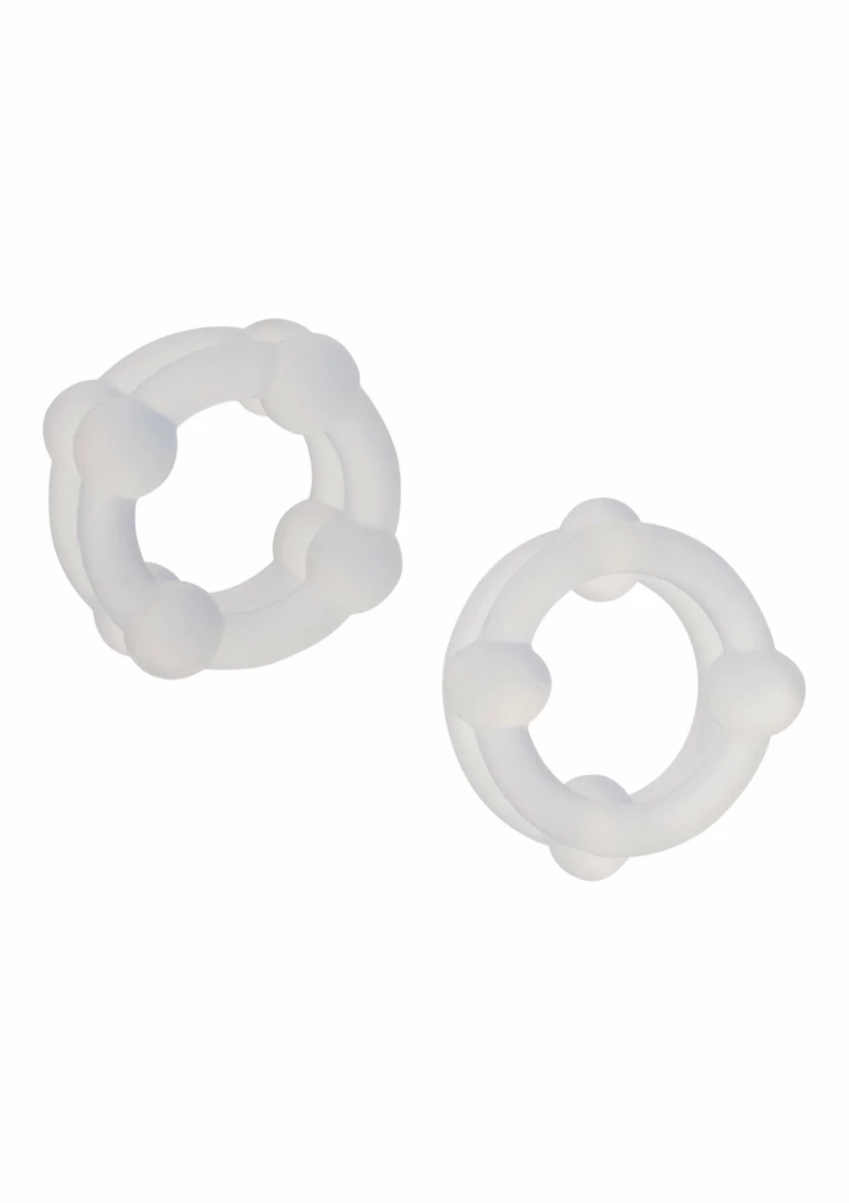 CalExotics Silicone Double Stacker Rings – podwójny zestaw silikonowych pierścieni, czarny