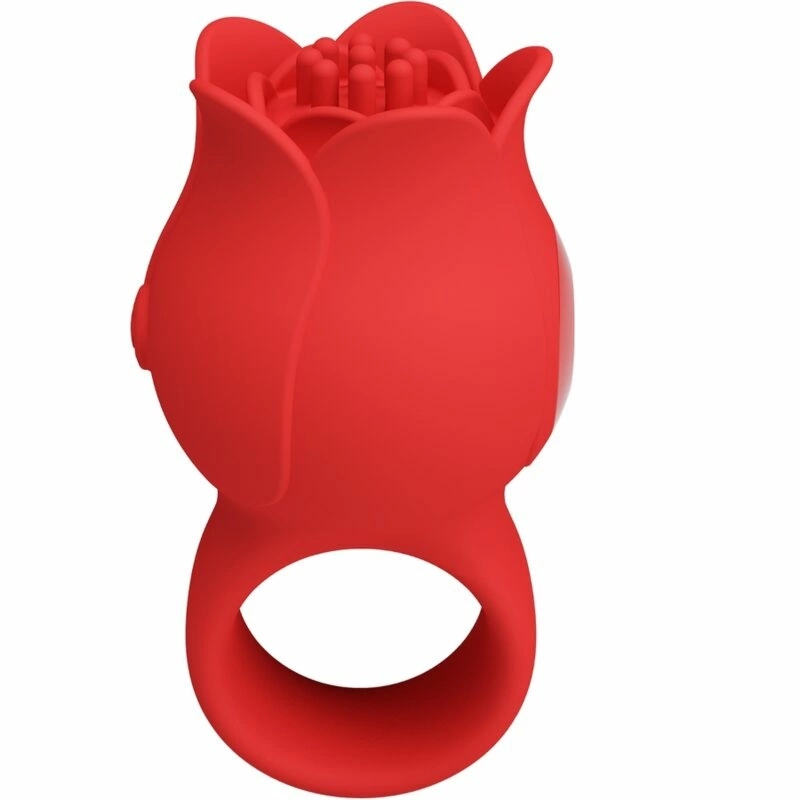 Pretty Love Jae model w kształcie róży, silikonowy, 10 trybów, czerwony, magnetyczne ładowanie USB
