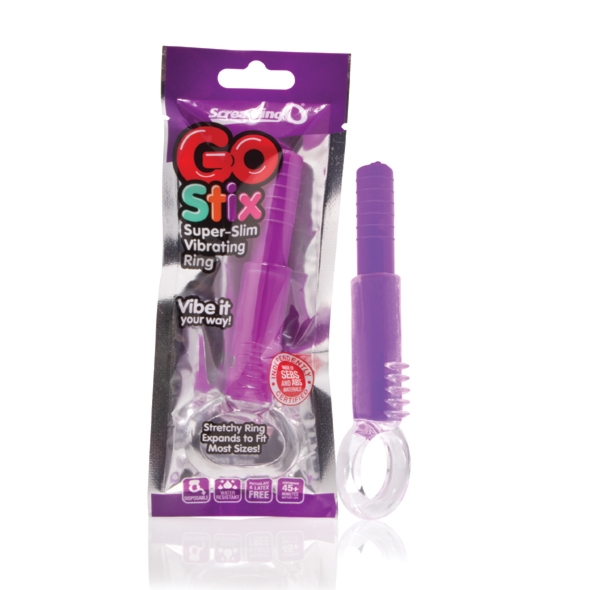 SexShop - Pierścień erekcyjny z wibracjami - The Screaming O GO Stix Vibrating Ring Grape